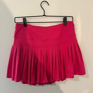 Goldhinge Vibrant Pink Pleated Skirt
